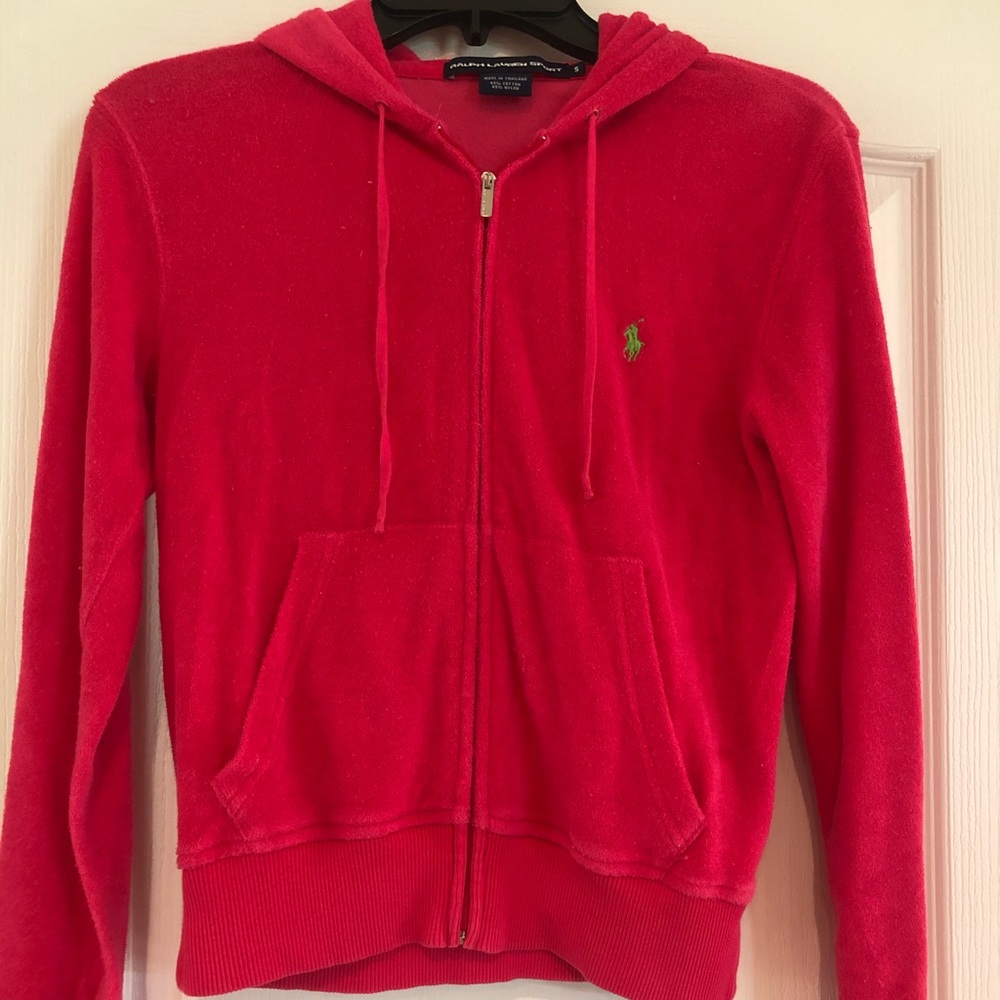 Hot pink Ralph Lauren zip up jacket!
